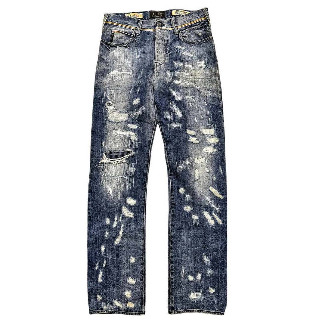 Armani Jeans Distressed Selvedge Denim