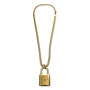 Louis Vuitton Gold Lock Necklace - Snake Chain