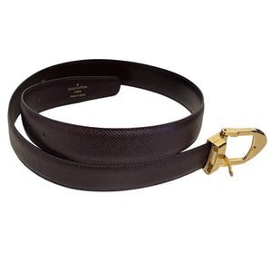 Louis Vuitton Gold Buckle Leather Belt