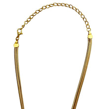 Load image into Gallery viewer, Louis Vuitton Gold Lock Necklace - Snake Chain