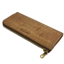 Load image into Gallery viewer, Miu Miu Reptile Leather Print Long Wallet