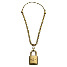 Load image into Gallery viewer, Louis Vuitton Gold Padlock Necklace - Rope Chain