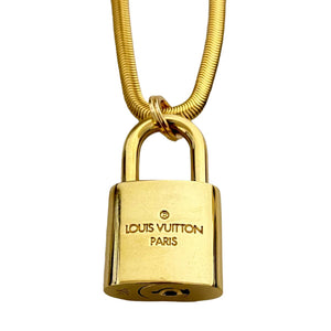 Louis Vuitton Gold Lock Necklace - Snake Chain