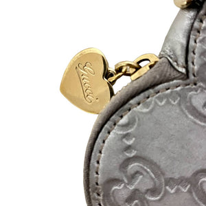 Gucci Monogram Gray Heart Coin Case