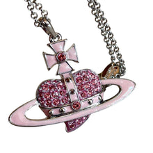 Load image into Gallery viewer, Vivienne Westwood Giant Orb Pink Crystal Necklace