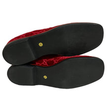 Load image into Gallery viewer, Vintage Gucci GG Guccissima Monogram RED Velvet Flats