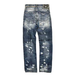 Armani Jeans Distressed Selvedge Denim